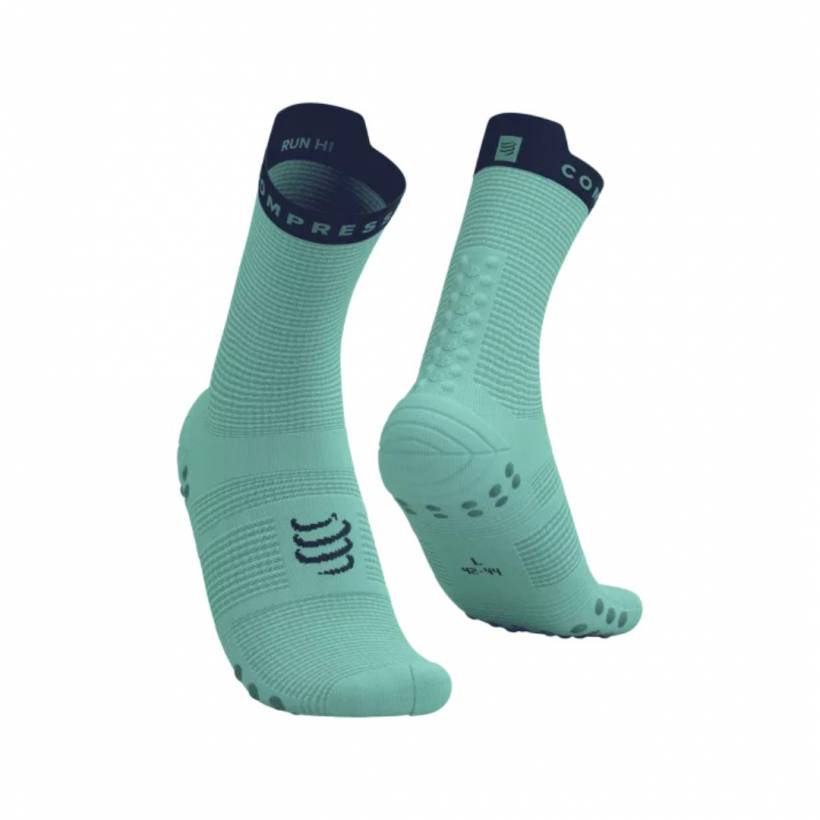 Compressport Pro Racing Socks v4.0 Run High Blauw Paarse Sokken