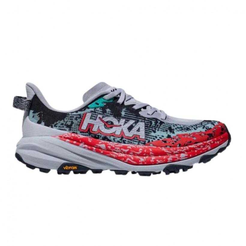 Zapatillas Hoka Speedgoat 6 Gris Rojo