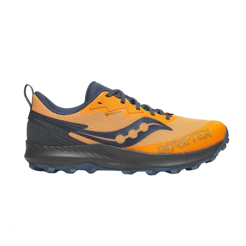 Saucony Peregrine 14 GTX Orange Navy  Running Shoes