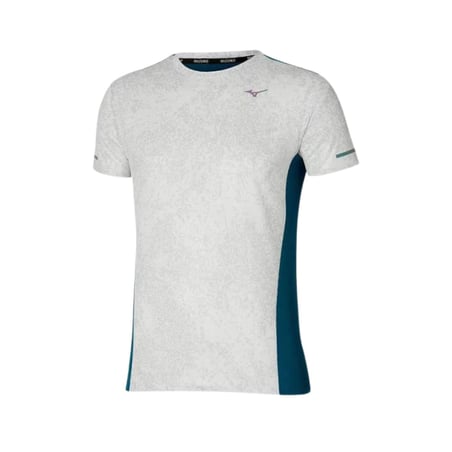 Camiseta Mizuno Premium Aero Tee Manga Corta Gris Azul