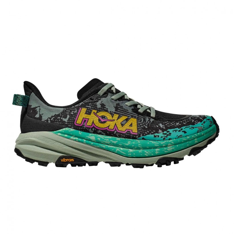 Chaussures Femme Hoka Speedgoat 6 Vert Noir