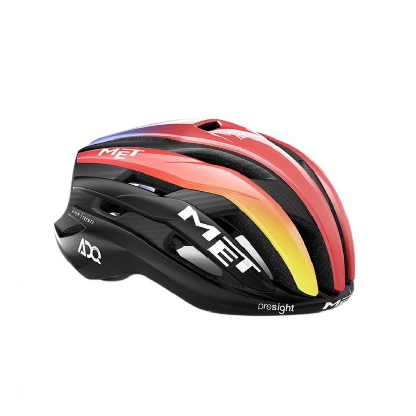 Capacete MET Trenta 3k Carbon MIPS - Equipe dos Emirados Árabes Unidos ADQ Vermelho Azul