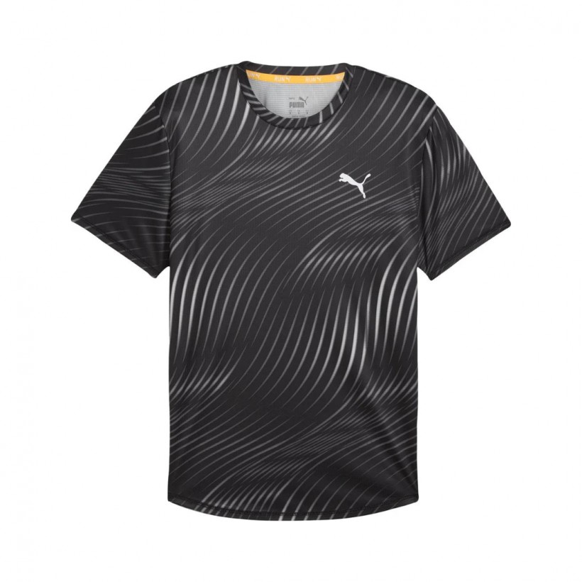 Camiseta Puma Run Favorite Negro Blanco
