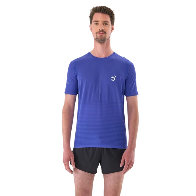 T-Shirt Compressport Pro Racing SS Azul