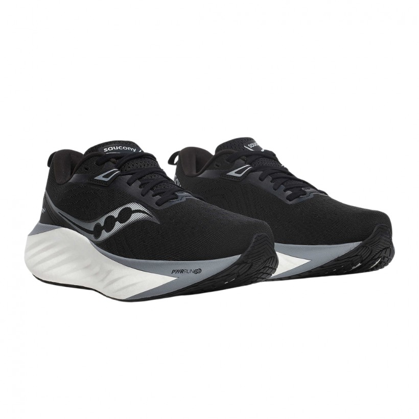 Saucony Triumph 22 Shoes Black White 