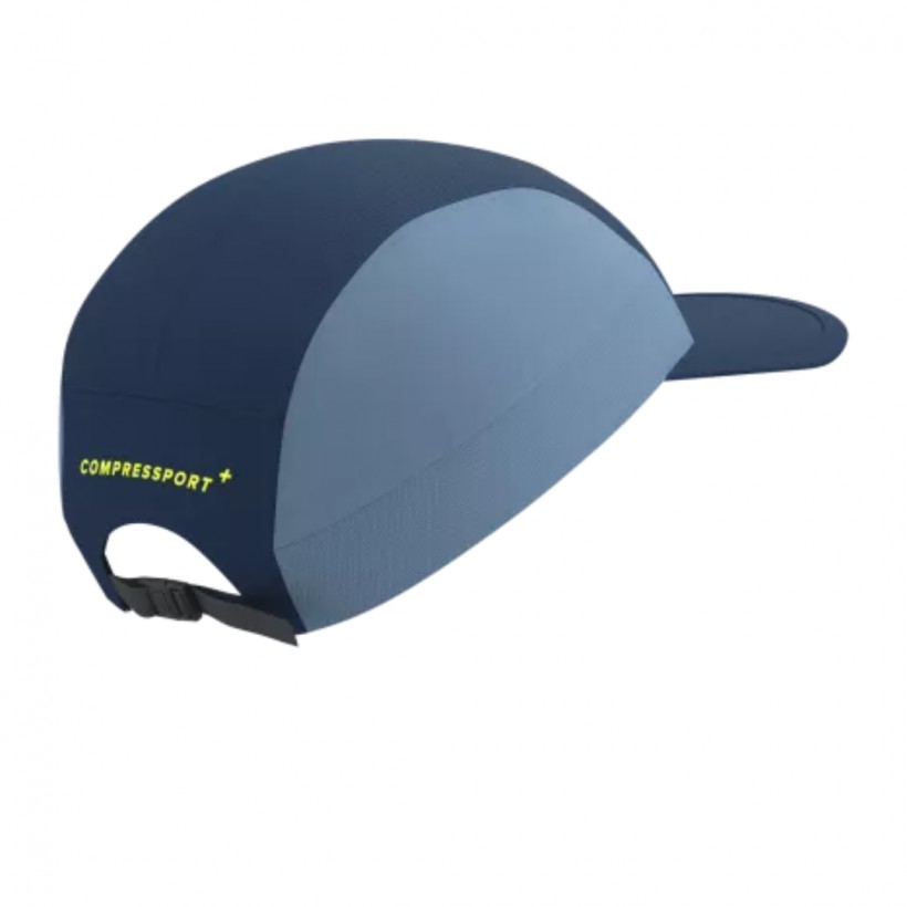 Casquette Compressport 5 Panel Light Bleu Jaune