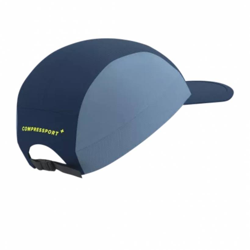 Gorra Compressport 5 Panel Light Azul Amarillo