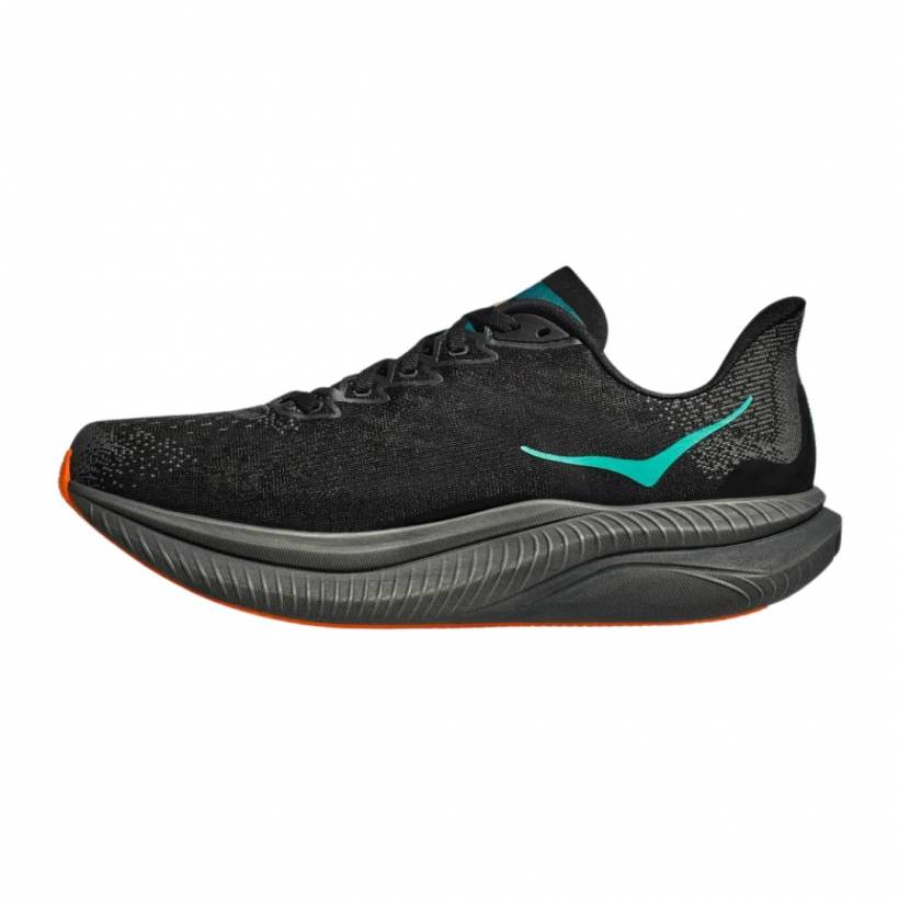 Hoka Mach 6 Black Orange Shoes