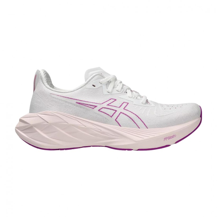 Asics Novablast 4 Weiß Rosa  Damen Laufschuhe