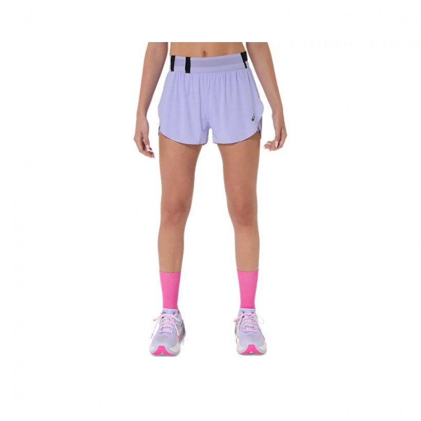 Short Asics Metarun Split Violet Femme