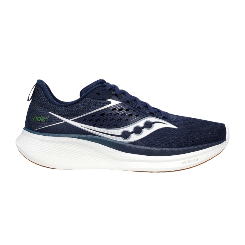 Sapatos Saucony Ride 17 Azul Branco 