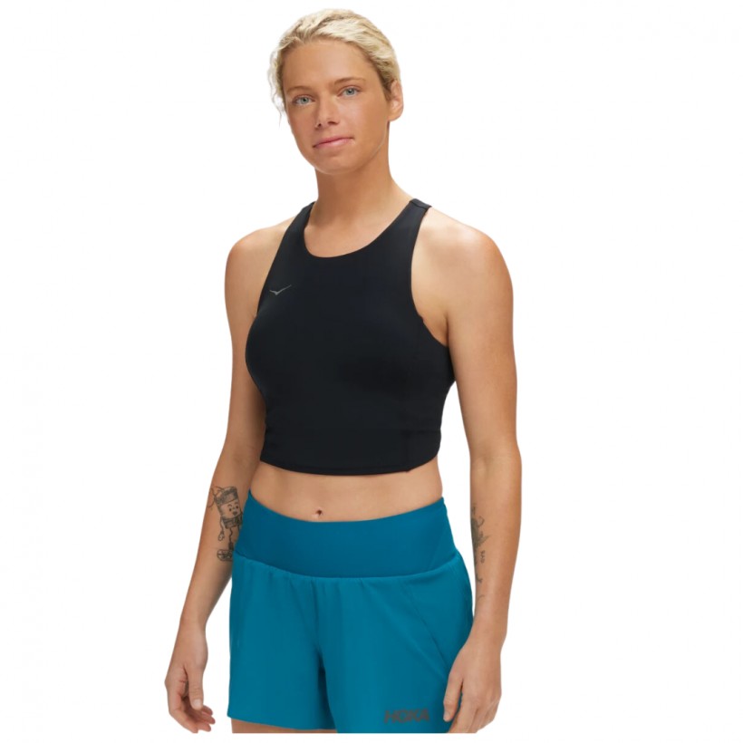 Reggiseno sportivo Hoka Elaro nero da donna