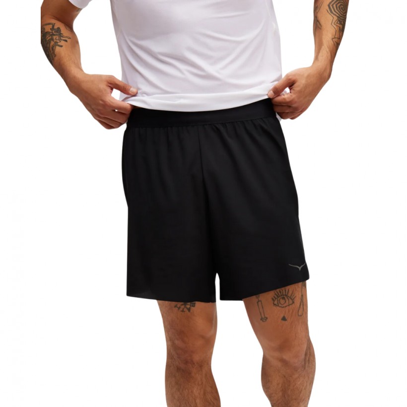 Spodenki Hoka Glide z podszewką 18 cm czarne