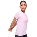 Camiseta feminina Hoka Airolite manga curta rosa