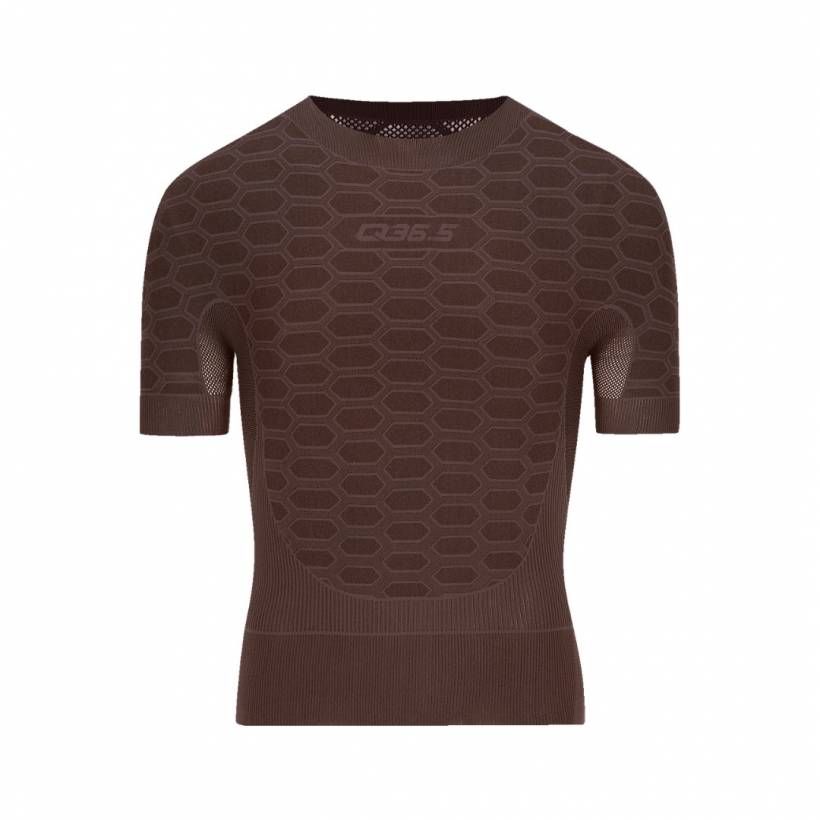 T-shirt marrone a maniche corte Q36.5 Base Layer 2