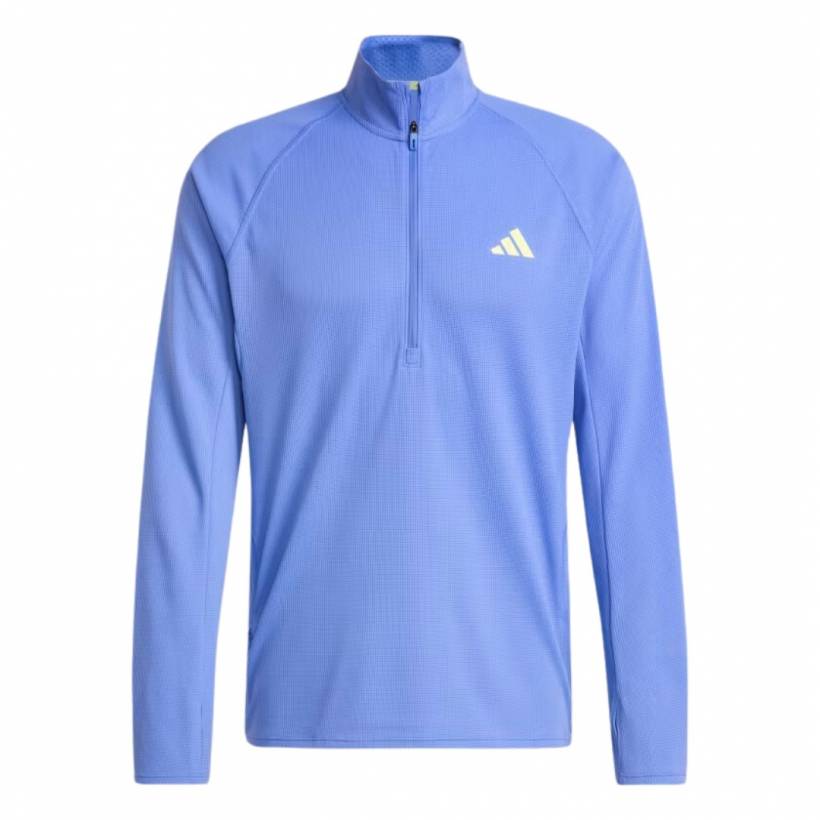 Koszulka Adidas 1/4 Zip Adizero z długim rękawem, fioletowo-żółta