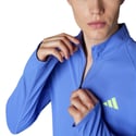 Adidas 1/4 Zip Adizero Long Sleeve T-Shirt Purple Yellow