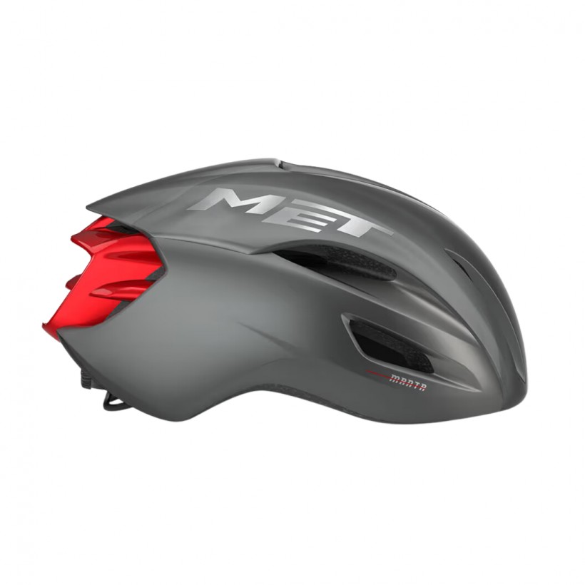 MET Manta MIPS Helm Grau Rot