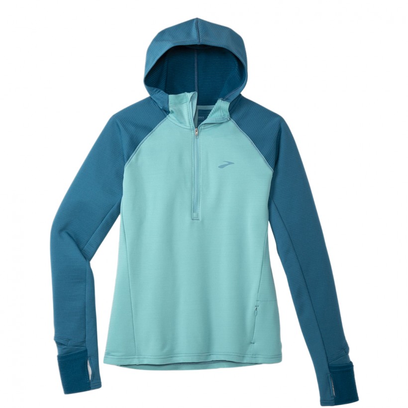 Sweat Brooks Notch Thermal Hoodie 2.0 Bleu Femme