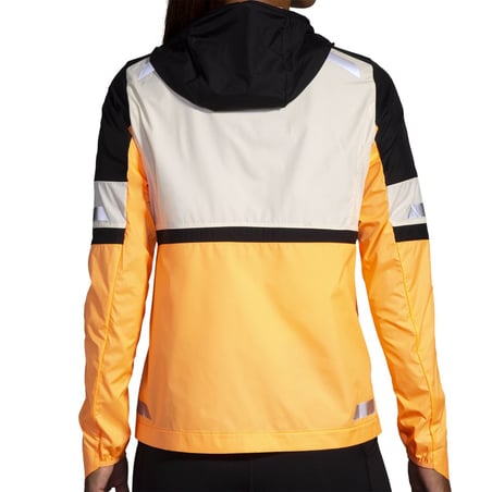 Veste Femme Brooks Run Visible Jacket 2.0 Orange Blanc Noir