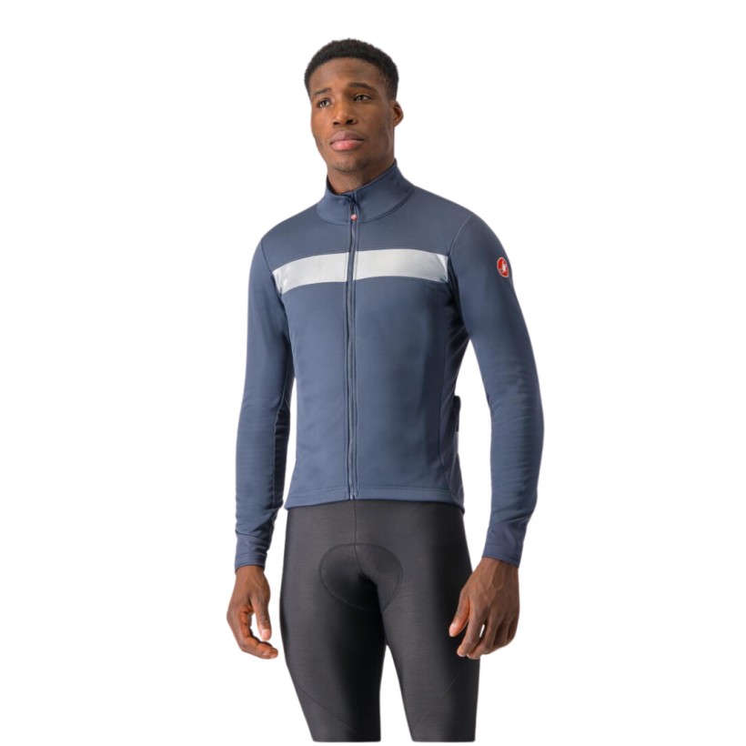 Castelli Raddoppia 3 Langarmjacke Blau Grau