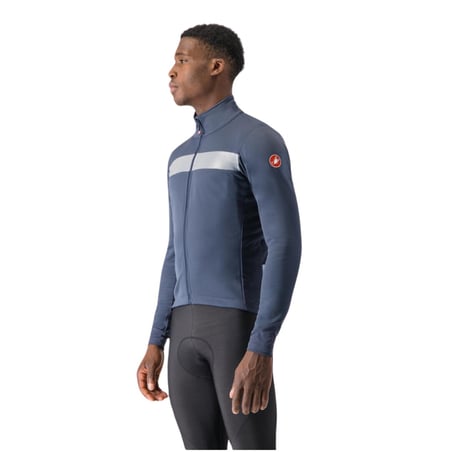 Castelli Raddoppia 3 jack met lange mouwen blauw grijs