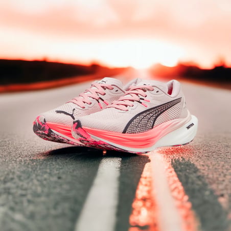 Ténis Puma Deviate Nitro 3 Rosa Preto  Feminino