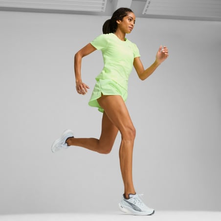 Ténis Puma Deviate Nitro 3 Cinza Branco  Feminino