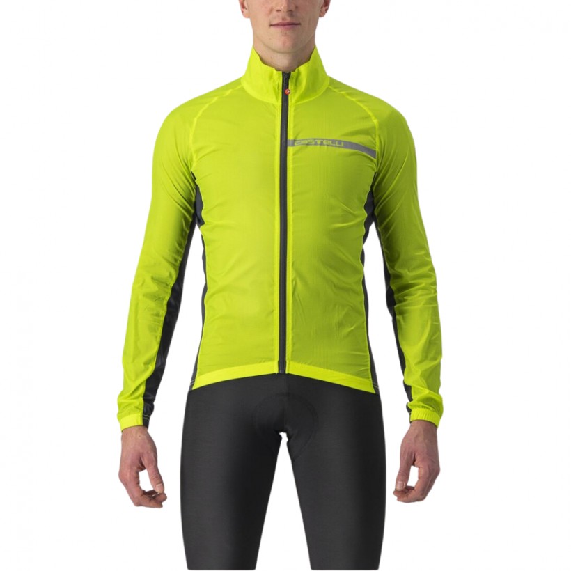 Veste Castelli Squadra Stretch Manches Longues Jaune Gris