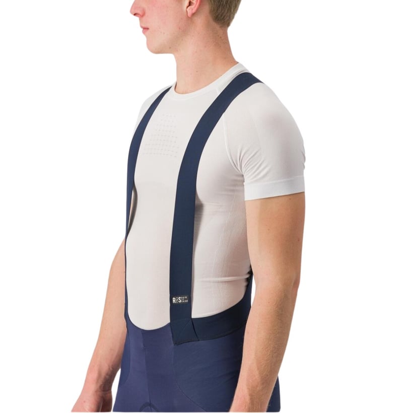Castelli Sorpasso Ros Lange Bib Shorts Blauw Zwart