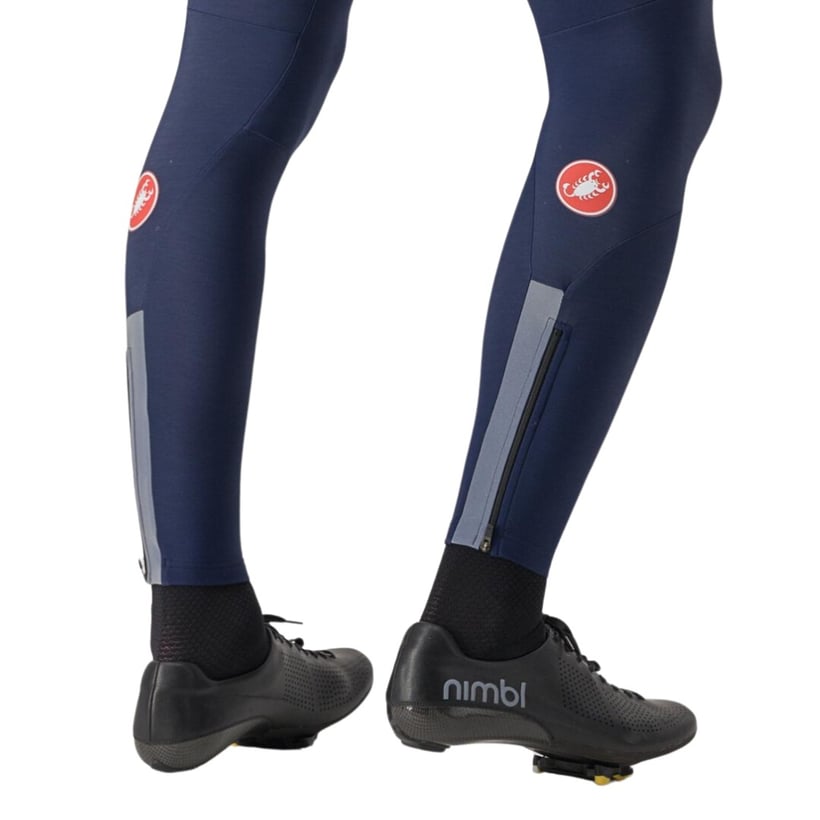 Castelli Sorpasso Ros Lange Bib Shorts Blauw Zwart