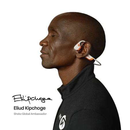 Cuffie Shokz Openrun Pro 2 Kipchoge Edition bianco arancione