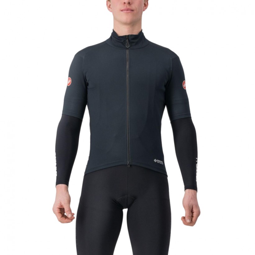 Maillot Castelli Perfetto RoS 2 Wind Manga Larga Azul Negro