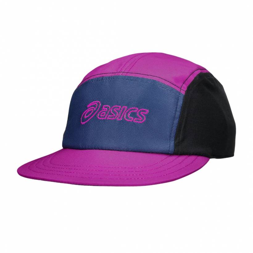 Cappellino Asics 5 Pannelli Rosa Blu Nero