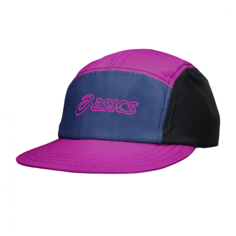 Gorra Asics 5 Panel Rosa Azul Negro