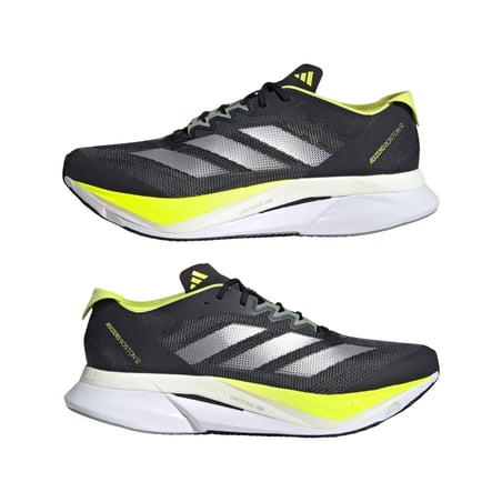 Adidas Adizero Boston 12 Black Yellow SS25 Sneakers