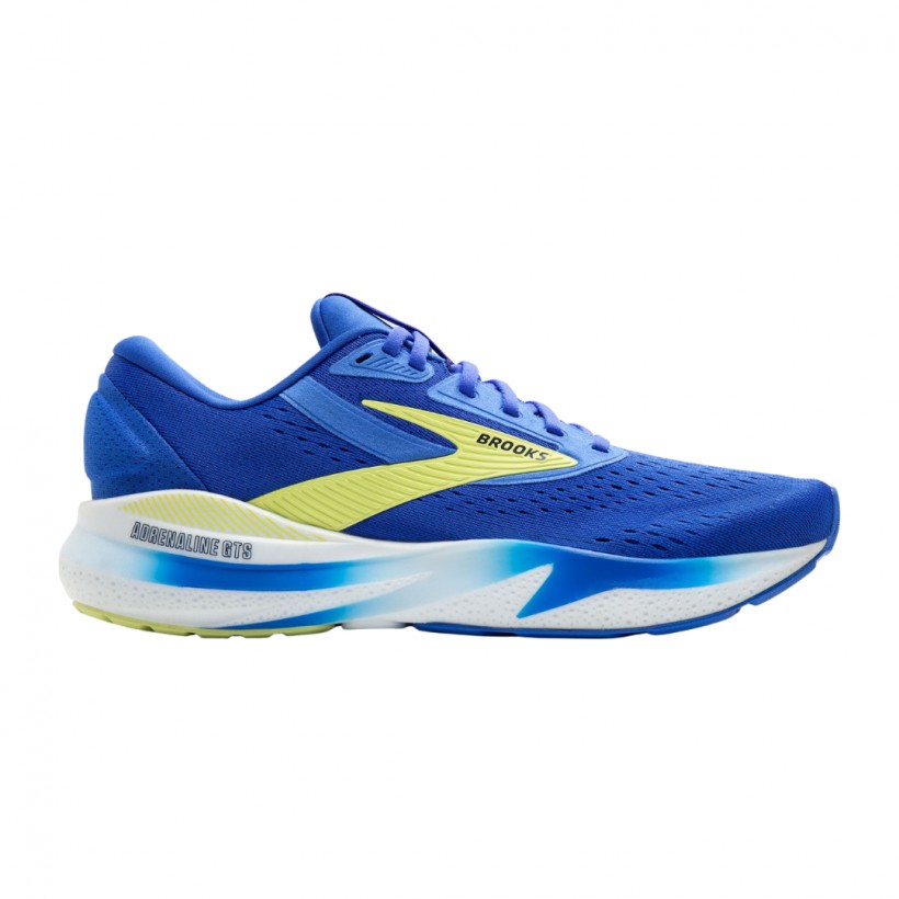 Brooks Adrenaline GTS 24 Wide Blau Gelb SS25 Schuhe