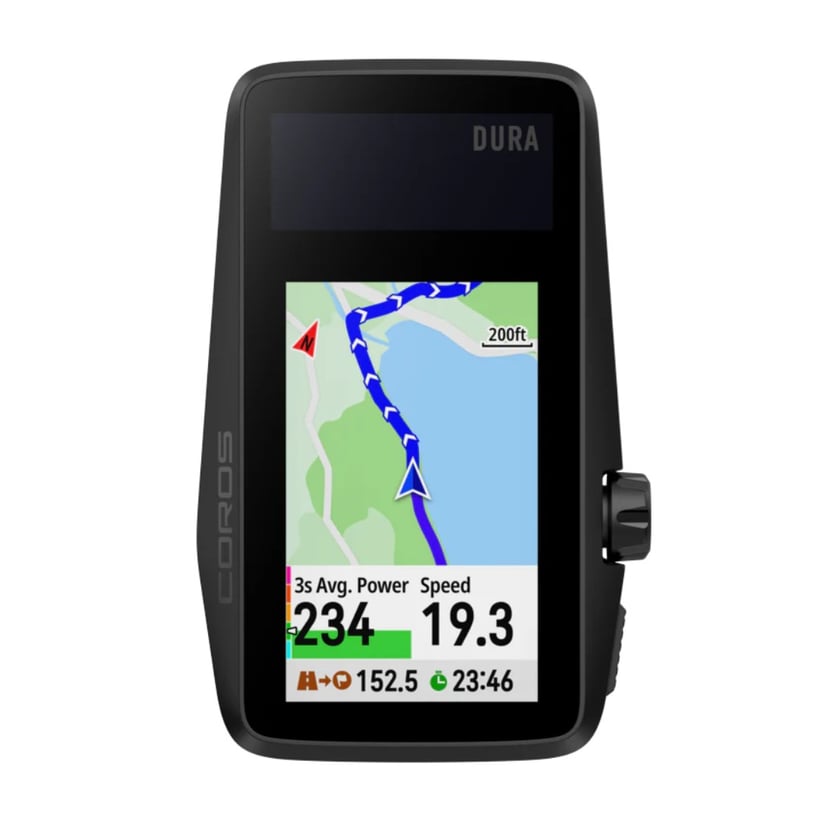 Compteur de vélo solaire GPS Coros Dura noir