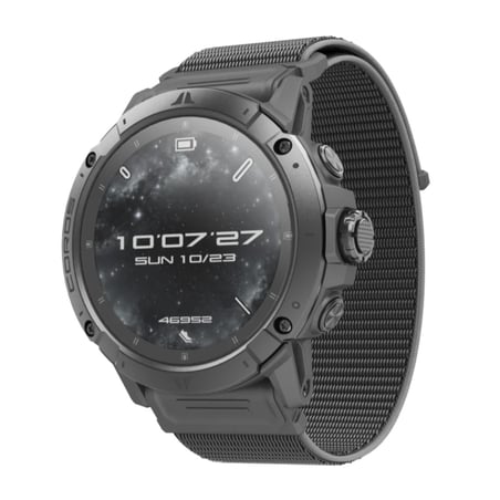Montre Coros Vertix 2S Nylon + Silicone Noir