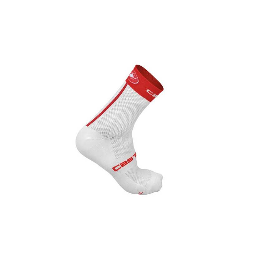 Calze FREE 9 bianco/rosso Castelli