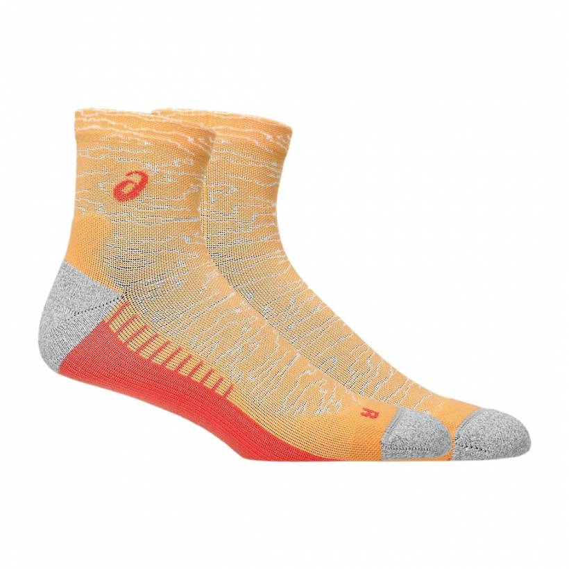 Asics Performance Run Quarter Socken Orange Rot