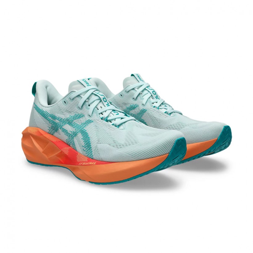 Tênis Asics Novablast 5 Verde Laranja SS25