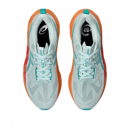 Tênis Asics Novablast 5 Verde Laranja SS25