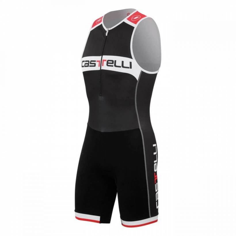Trisuit Castelli Core Noir / Rouge / Blanc Back Zip