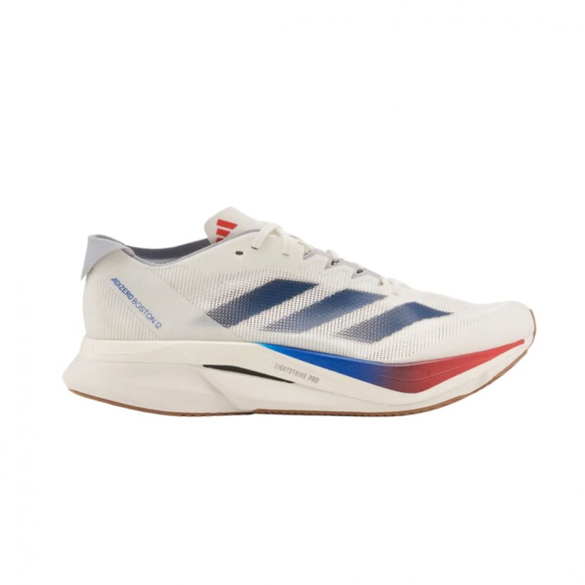 Buty Adidas Adizero Boston 12 Białe Niebieskie Czerwone SS25