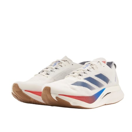 Buty Adidas Adizero Boston 12 białe niebieskie czerwone SS25