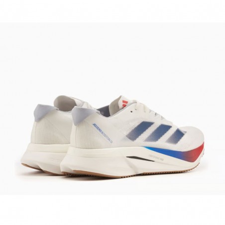 Tênis Adidas Adizero Boston 12 Branco Azul Vermelho SS25
