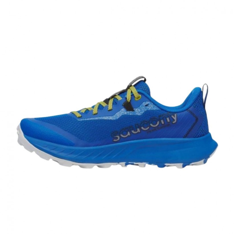 Saucony Peregrine 15 Blue Yellow Running Shoes...