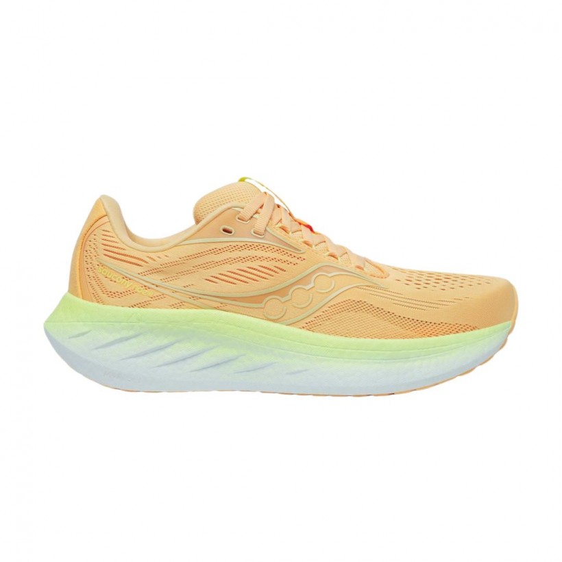 Chaussures Femme Saucony Ride 18 Orange Jaune SS25