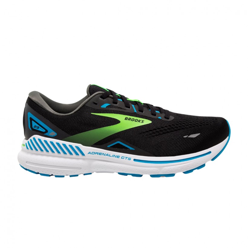 Zapatillas Brooks Adrenaline GTS 23 Negro Azul Verde